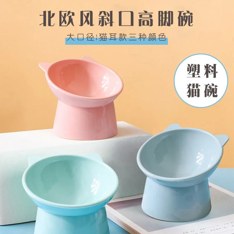 Plastic Cat Bowl | Ergonomic Design for Happy Pets